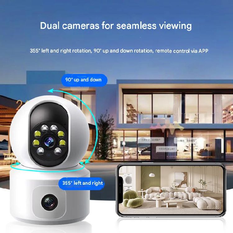 2 million pixel binocular small white surveillance camera